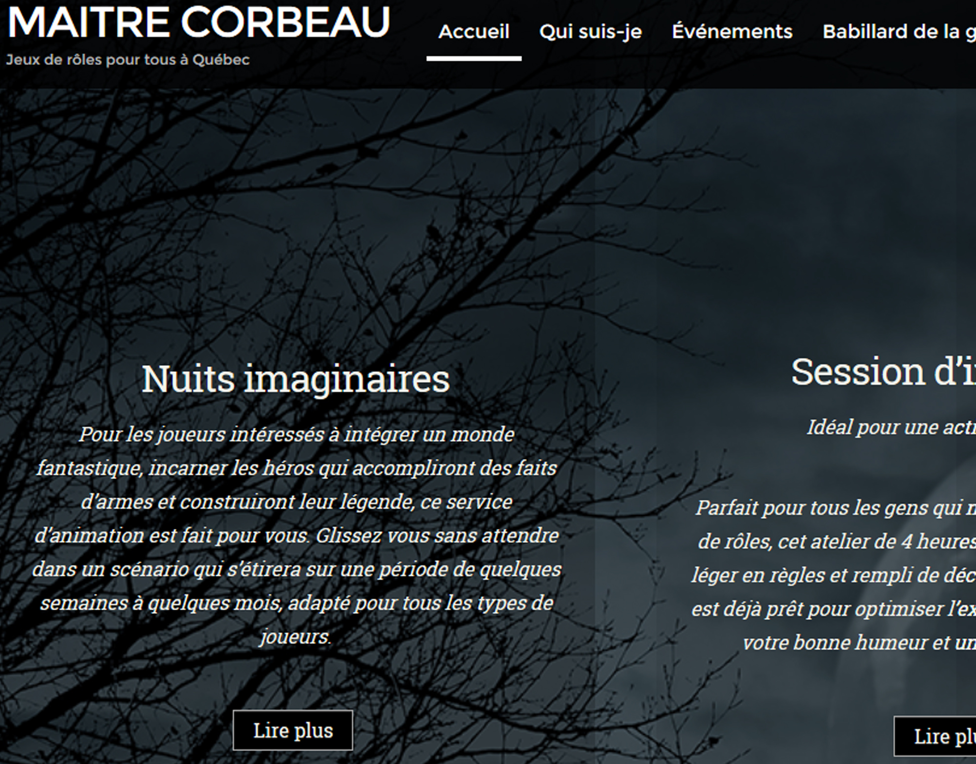 Site Web - Maitre corbeau